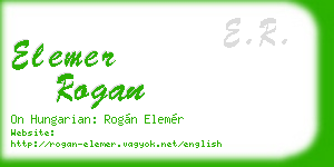 elemer rogan business card